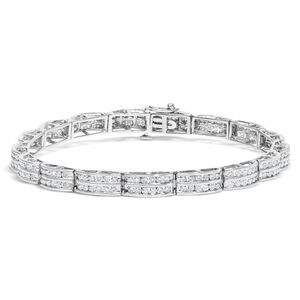 14K White Gold Round-Cut Diamond Bracelet (3.22 cttw, H-I Color, I1-I2
